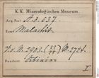 Etiketten zu Malachit (NHMW-MIN-Ad537)